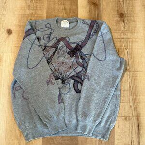 Vera Da Pozzo Italy Blue Wool Sweater Women's L